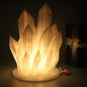 Crystal Lamp RGB LED Light, Batteries & Remote Included 3D Printed image 6