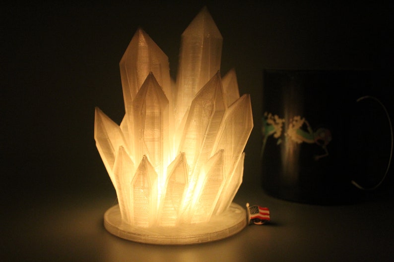 Crystal Lamp RGB LED Light, Batteries & Remote Included 3D Printed image 6