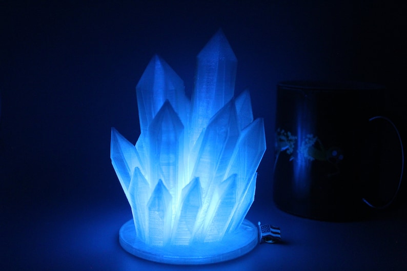 Crystal Lamp RGB LED Light, Batteries & Remote Included 3D Printed image 8