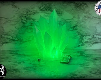 Large Wireless Crystal Lamp - Includes LEDs & Remote! (3D Printed)