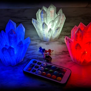 Mini Crystal Lamp - RGB - Wireless (3D Printed)