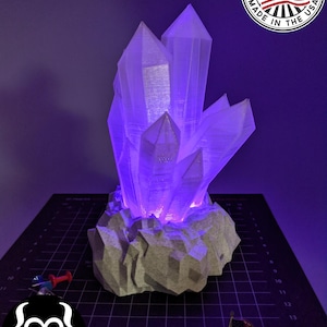 Rocky Crystal Lamp - 3D Printed - Batteries & Remote Included!