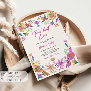 Fiesta Bridal Shower Invitation | Southwestern Couples Shower Invite | Taco Wedding Shower Template | Editable Instant Download