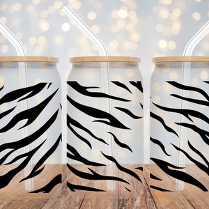 Tiger stripes, libbey glass can wrap, digital product, beer can glass wrap