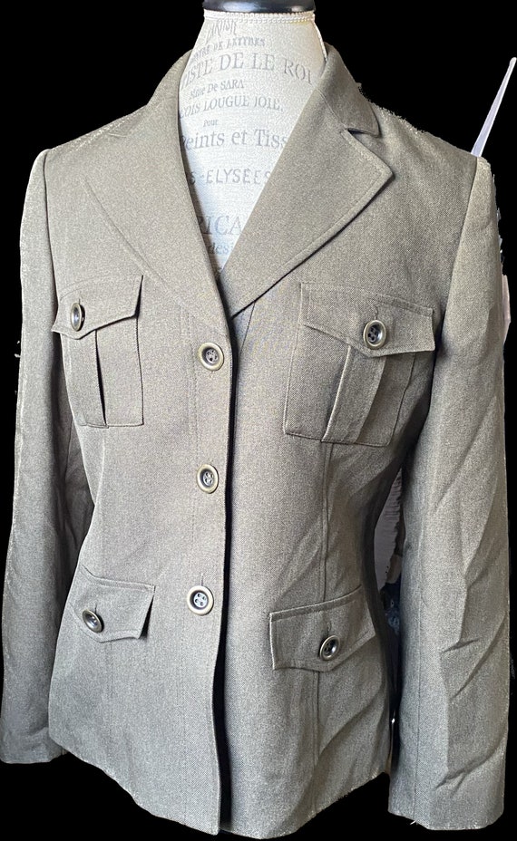 Evan Picone Suit WOMEN vintage 1990s military bla… - image 2