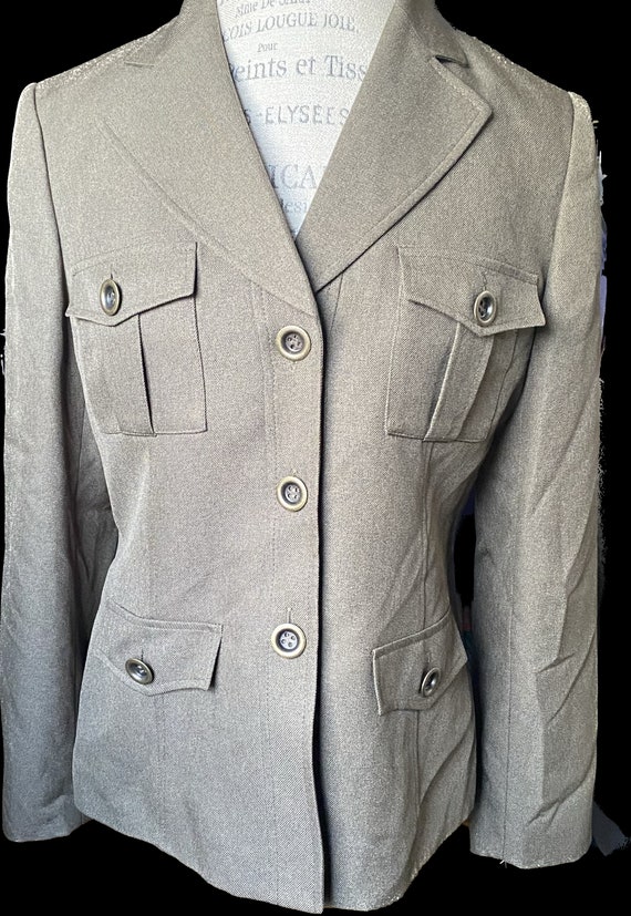 Evan Picone Suit WOMEN vintage 1990s military bla… - image 4