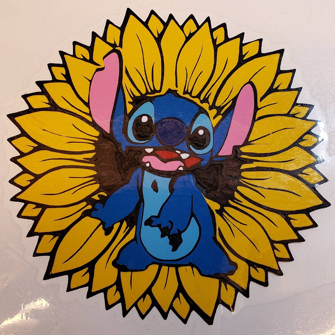 Custom Stitch Sunflower Vinyl - Etsy