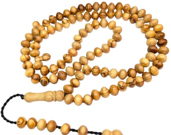 Budget 99 Dua Olive Prayer Beads 8.0 x 6.5 mm Wooden Kuka Tasbih Tesbih Tasbeeh Dhikr Zikr 132