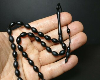 Prayer Beads from German Fiber, Alman Fiber Tesbih Muslim Islam Tasbih Turkish Misbaha Subha Komboloi, Tespih, Worry Beads 885