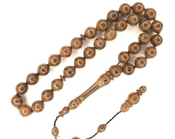 Turkish Wenge Prayer Beads Dua Tasbih Venge Agac Tesbih Tasbeeh Dhikr Zikr 528