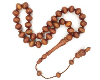 33 Carob Tree Prayer Beads, Worry Beads Keciboynuzu Agaci Tesbih Dua Tasbih Rosary Tasbeeh Komboloi Misbaha Subha 851