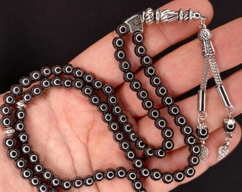99 Hematite Gemstone Prayer Beads Dhikr Tasbeeh Zikir Tesbih Dua Tasbih Hematit Tespih Misbaha Subha 271