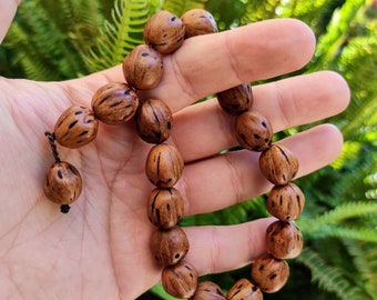 17 Juniper Seed Aromatic Worry Beads, ANDIZ Tesbih Efe Maskot Prayer Tasbih Tightly Strung Komboloi Wooden Rosary (Thread Colour May Change)
