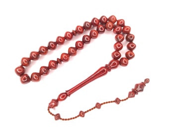 Small-Sized Cocobolo Wood Prayer Beads, Ağac Tasbih, Tesbih,  Misbaha, Worry Beads, Dhikr, Tasbeeh 998