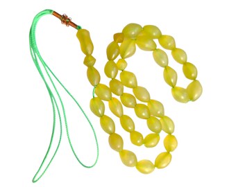 Rarely Found Shah Maqsood (King Stone) Tasbih, Irregular Sized Beads, Cooling Prayer Beads, Misbaha, Serinleten Tesbih Tasbeeh