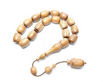 Cornelian Cherry Tree Wood Prayer Beads, Worry Beads Kizilcik Kiraz Agac Efe Tesbih Maskot Tasbih Rosary Tasbeeh Komboloi Misbaha Subha 611