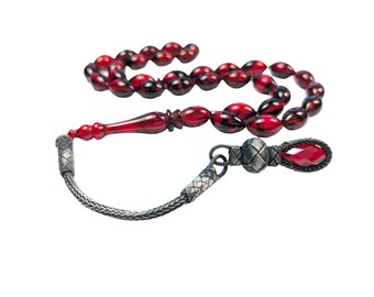 Turkish Prayer Beads Tasbih Misbaha SIKMA Kehribar Tesbih Kazaz Subha Gift 985 e