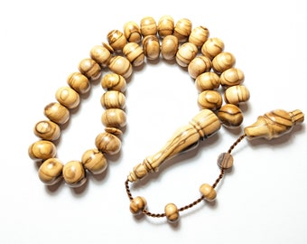 Century-Old Olive Tree Wood Prayer Beads Tasbih Zeytin Tesbih Zayton Misbaha 768