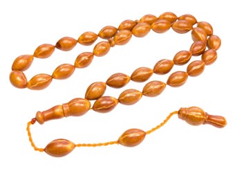 33 Juniper Worry Beads, ANDIZ Tesbih, Tasbih Prayer Beads, Syrian Juniper Misbaha, Subha, Greek Komboloi, Wooden Rosary 000