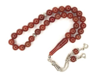 Agate Worry Beads Aqeeq Akik Aqiq Gemstone Prayer Beads Tesbih Tasbih Komboloi