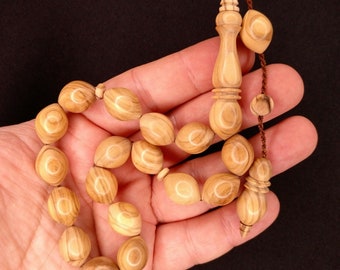 Olive Tree Wood Prayer Beads Tasbih Zeytin Efe Tesbih Maskot Zayton Misbaha 789