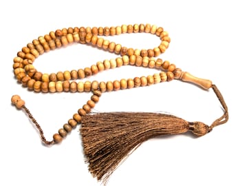 99+10 Olive Wood Dua Prayer Beads: Muslim Tasbih Rosary 632