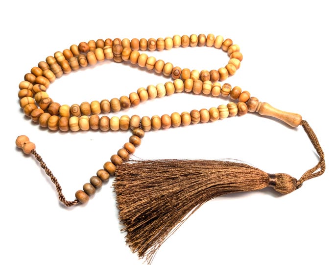 Featured listing image: 99+10 Olive Wood Dua Prayer Beads: Muslim Tasbih Rosary 632