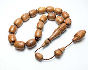 Buckthorn Tree Root Wood Prayer Beads, Worry Beads Kordiken Agac Efe Tesbih Maskot Tasbih Rosary Tasbeeh Komboloi Misbaha Subha 563