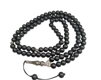 99 Matte Obsidian Prayer Beads Dhikr Tasbeeh Zikir Tesbih Dua Tasbih Tespih Misbaha Subha 278