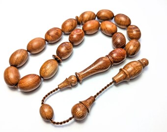 Buckthorn Tree Root Wood Prayer Beads, Worry Beads Kordiken Agac Efe Tesbih Maskot Tasbih Rosary Tasbeeh Komboloi Misbaha Subha 774