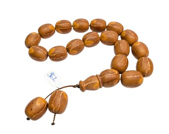 17 Juniper Seed Worry Beads, ANDIZ Efe Tesbih, Tasbih Prayer Beads, Maskot Tesbih, Turkish Komboloi, Rosary Misbaha Subha 962