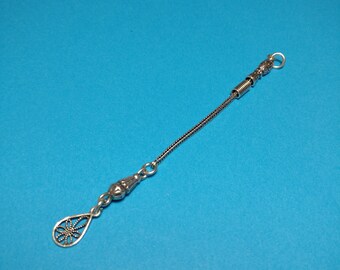 Turkish 925 Sterling Silver Tassel Pendant Whip metal tassel Islamic Muslim Prayer Beads Tesbih Puskul Tamiri Yapim Tasbeeh