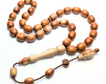 Doublefaced Mediterranean Buckthorn Wood Prayer Beads, Worry Beads Kordiken Agac Tesbih Tasbih Rosary Tasbeeh Komboloi Misbaha Subha 227