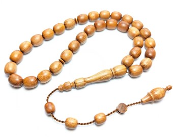 Mediterranean Buckthorn Wood Prayer Beads, Worry Beads Kordiken Agac Tesbih Tasbih Rosary Tasbeeh Komboloi Misbaha Subha 498
