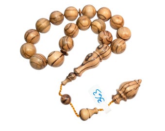 Century-Old Olive Tree Wood Prayer Beads, Worry Beads Zeytin Agac Efe Tesbih Maskot Tasbih Rosary Tasbeeh Komboloi Zoyton Misbaha Subha 363