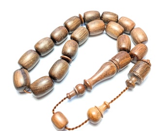 Holly Oak Wood Prayer Beads, Oak Worry Beads Mese Agac Efe Tesbih Maskot Tasbih Rosary Tasbeeh Komboloi Misbaha Subha 094