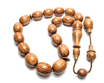 Holly Oak Wood Prayer Beads, Oak Worry Beads Mese Agac Efe Tesbih Maskot Tasbih Rosary Tasbeeh Komboloi Misbaha Subha 982