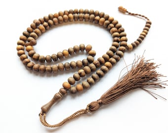 99 Olive Wood Prayer Beads Tesbih Muslim Tasbih Islam Dhikr Zikir Dua Subha 632 (OLIVE Wood may be darker than the photo)
