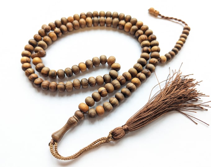 Featured listing image: 99 Olive Wood Prayer Beads Tesbih Muslim Tasbih Islam Dhikr Zikir Dua Subha 632 (OLIVE Wood may be darker than the photo)