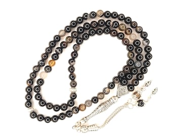 99 Black Agate Prayer Beads 6mm Dhikr Dua Tasbih Aqeeq 717