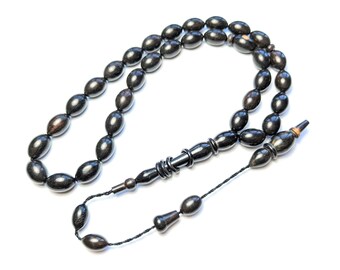 Ebony Blackwood Turkish Worry Beads Tasbih Agac Tesbih Misbaha Prayer Subha 415
