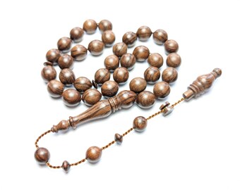 Holly Oak Wood Prayer Beads, Oak Worry Beads Mese Agac Tesbih Tasbih Rosary Tasbeeh Komboloi Misbaha Subha 006
