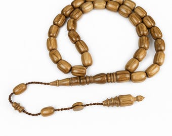 Holly Oak Wood Prayer Beads, Oak Worry Beads Mese Agac Tesbih Tasbih Rosary  097