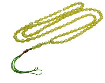 Rarely Found Shah Maqsood (King Stone) Tasbih, Irregular Sized Beads, Cooling Prayer Beads, Misbaha, Serinleten Tesbih Tasbeeh