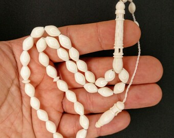 Small Size Minaret Camel Bone Small Tasbih, Prayer Beads Deve Kemik Tesbih Tasbeeh Eid 642