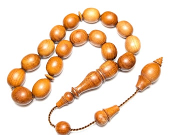 Buckthorn Tree Root Wood Prayer Beads, Worry Beads Kordiken Agac Efe Tesbih Maskot Tasbih Rosary Tasbeeh Komboloi Misbaha Subha 046