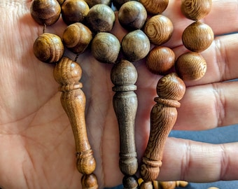 17 Wooden Worry Beads, Agac Tesbih, Tasbih Prayer Beads, Efe Boy, Maskot, Turkish Komboloi, Wood Rosary, Walnut, Mulberry, Pane Tree, Ceviz