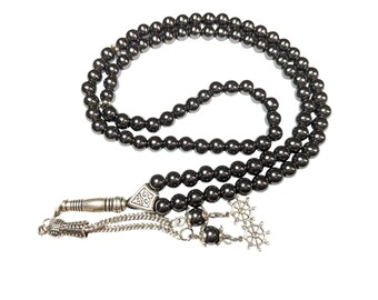 99 Hematite Prayer Beads (tightly strung) Gemstone Dhikr Tasbeeh Zikir Tesbih Dua Tasbih Hematit Tespih Misbaha Subha 996