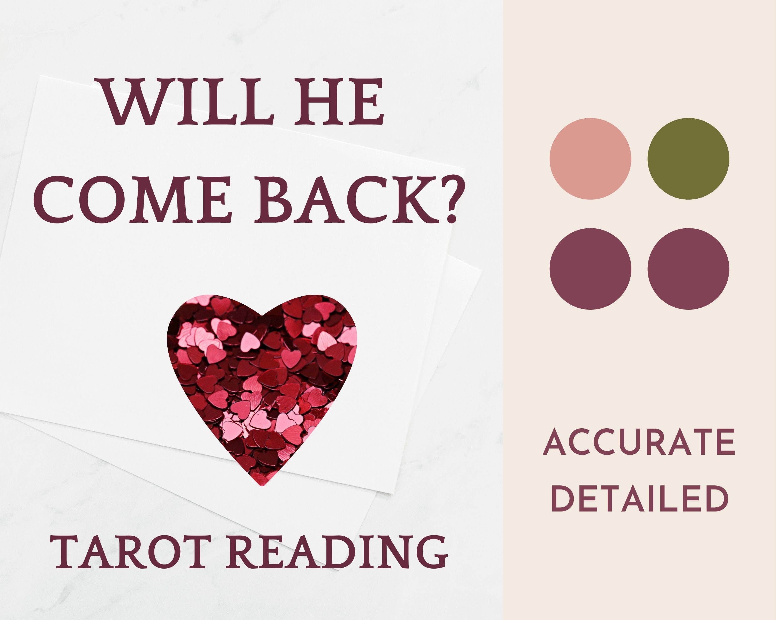 Will He Come Back Tarot Accurate Reading in Ex - Etsy