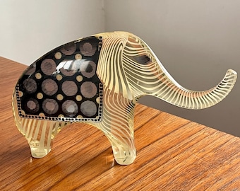 large Abraham Palatnik lucite elephant sculpture  1960s / Op Art / Brazilian Modern